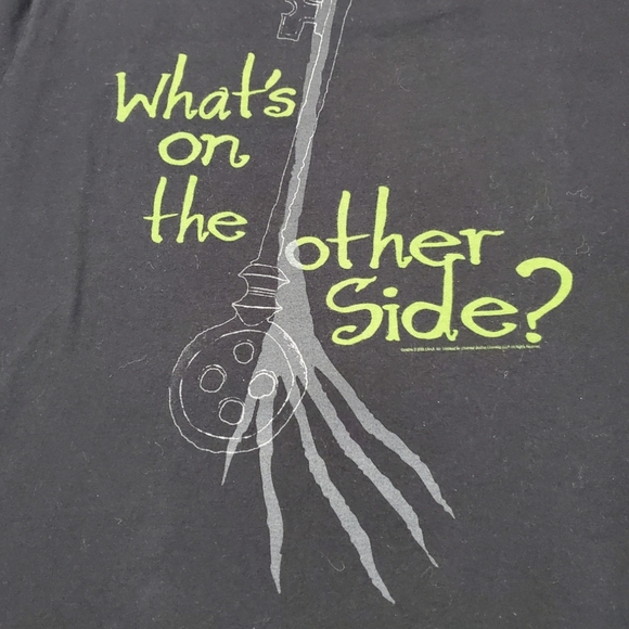 Coraline Movie What's on the other side? Black Graphic Tee Size XXL/2XL - Picture 5 of 7